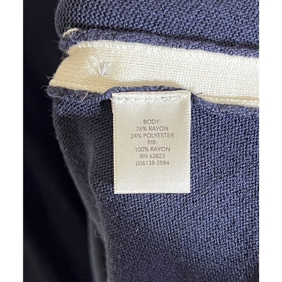 CJ Banks 3/4 Sleeve Asymmetrical Button Accent Knit Sweater Womens Size‎ 1X Blue - Picture 4 of 11